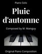 Pluie d'automne piano sheet music cover